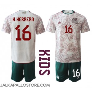 Meksiko Hector Herrera #16 Vieraspaita Lapsille MM-kisat 2022 Lyhythihainen (+ shortsit)